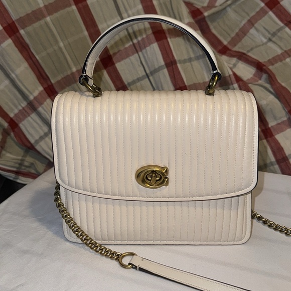 Coach Restored Coachtopia Parker Top Handle Bag With Quilting GUC - Picture 2 of 14